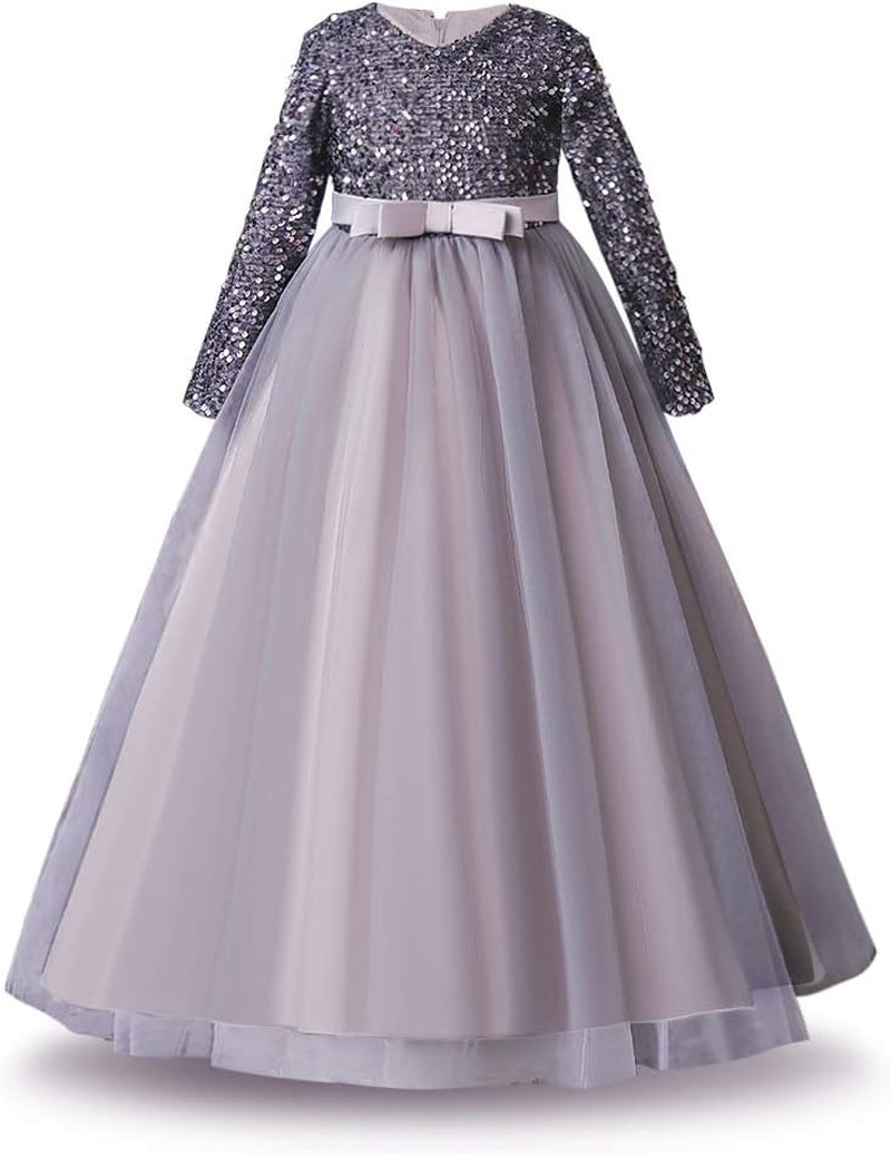 Girls Long Sleeve Royal Palace Lace Dance Princess Gothic Victorian Gowns Fancy Masquerade Dress up for Party Wedding Pageant