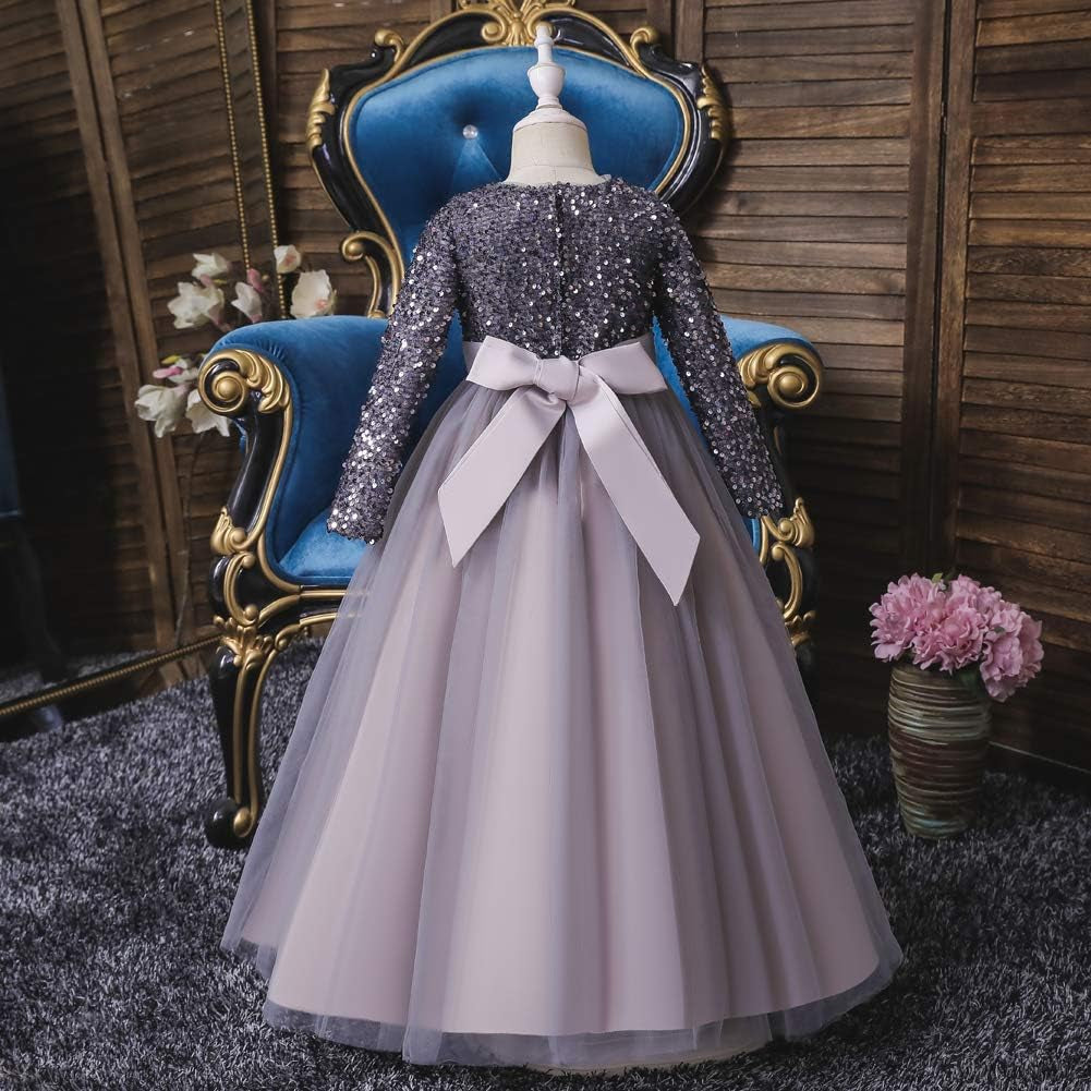 Girls Long Sleeve Royal Palace Lace Dance Princess Gothic Victorian Gowns Fancy Masquerade Dress up for Party Wedding Pageant