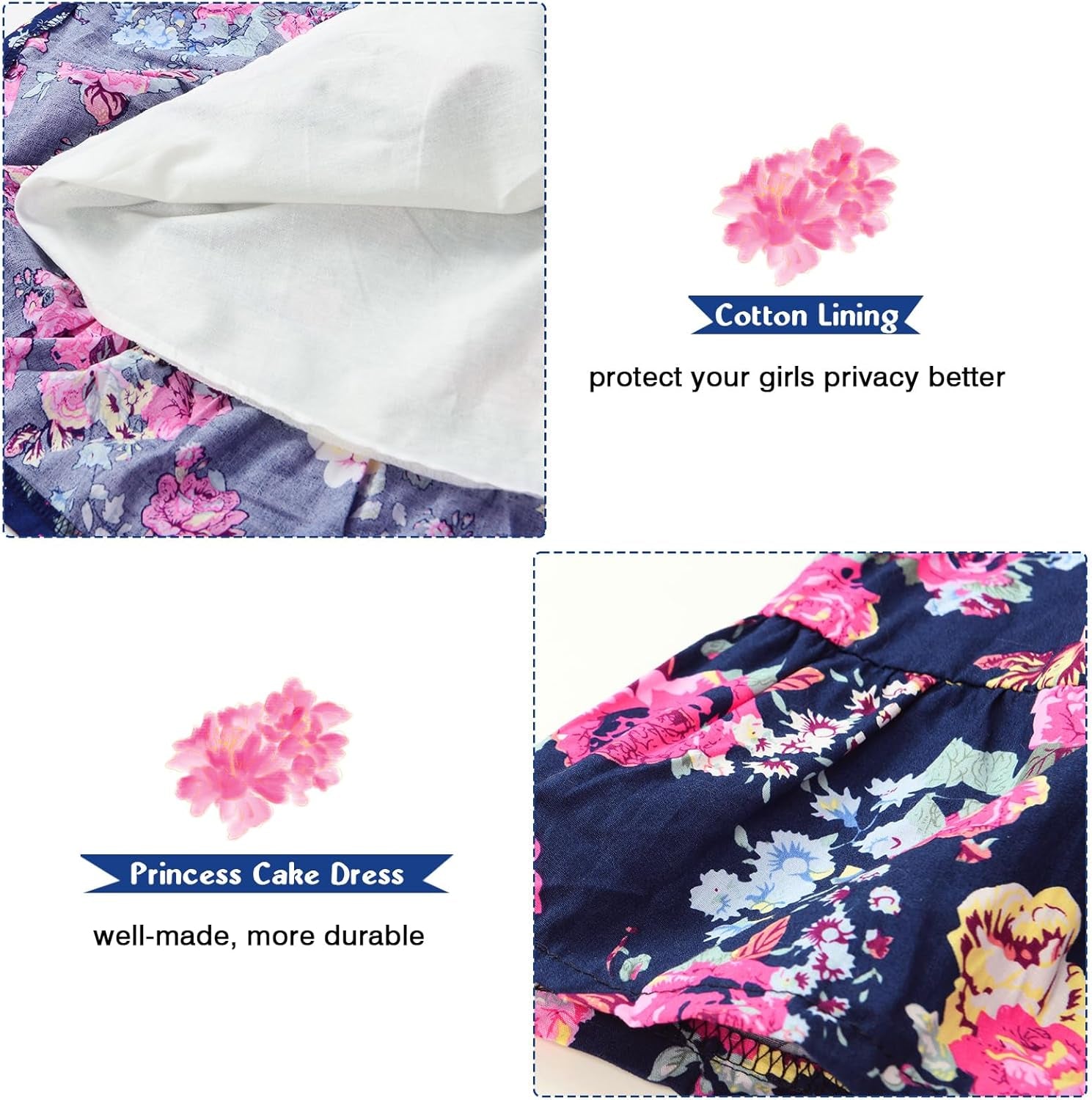 Western Dress Girls, Denim Tops Flower Girl Dress, Princess Dresses for Girls, Party Dresses for Girls 3-14 Years