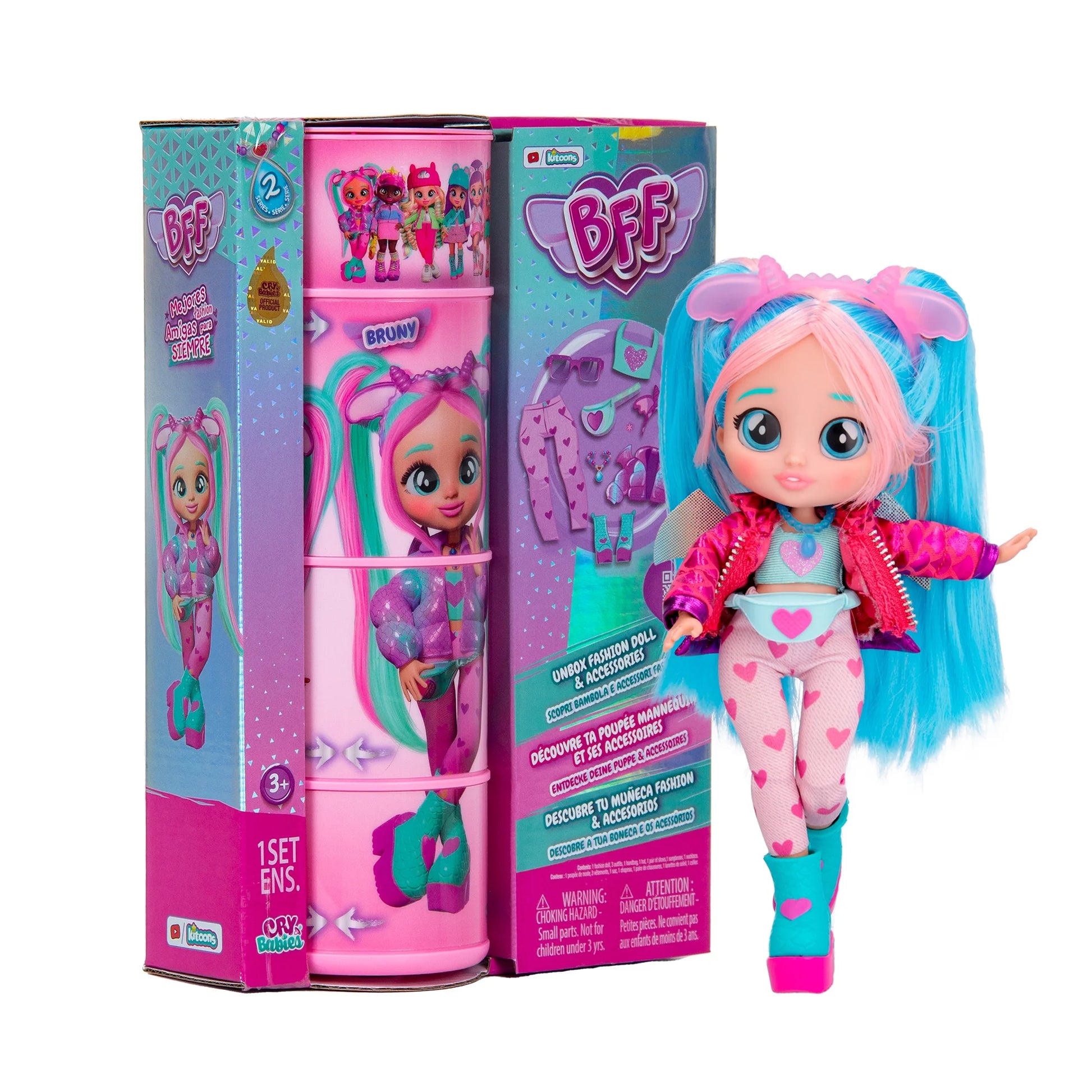 by Cry Babies Bruny 8 in Fashion Doll with 9+ Surprises - Ages 4 and Up