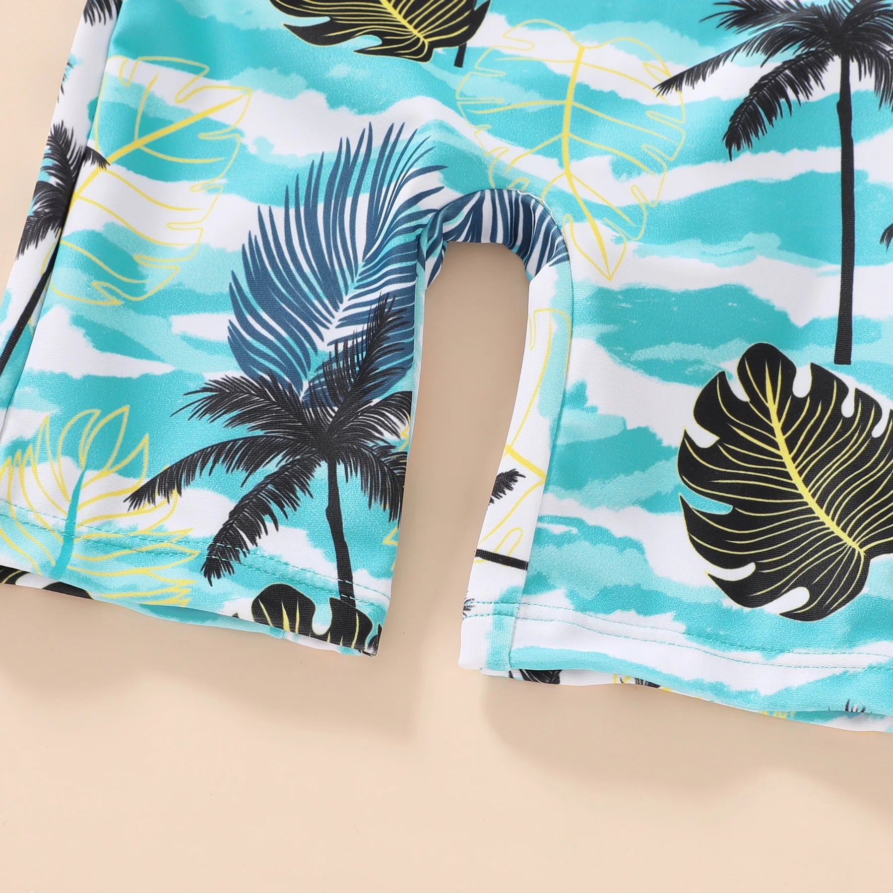 Newborn Baby Boys Swimsuit Short Sleeve Zipper One-Piece Bodysuit Sunsuit Swimwear Bathing Suit for 18-24 Months