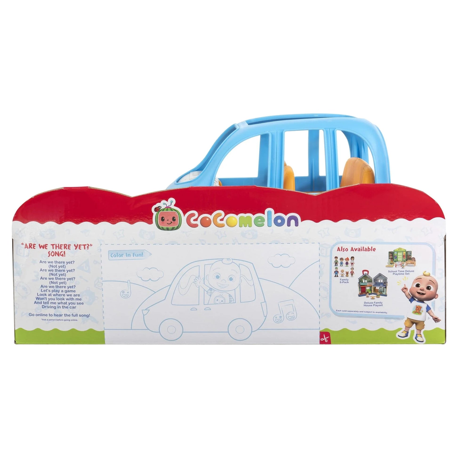 Cocomelon Family Fun Car, with Sounds - Includes JJ - Plays Clip of Song, Are We There yet - Toys for Kids, Toddlers, and Preschoolers