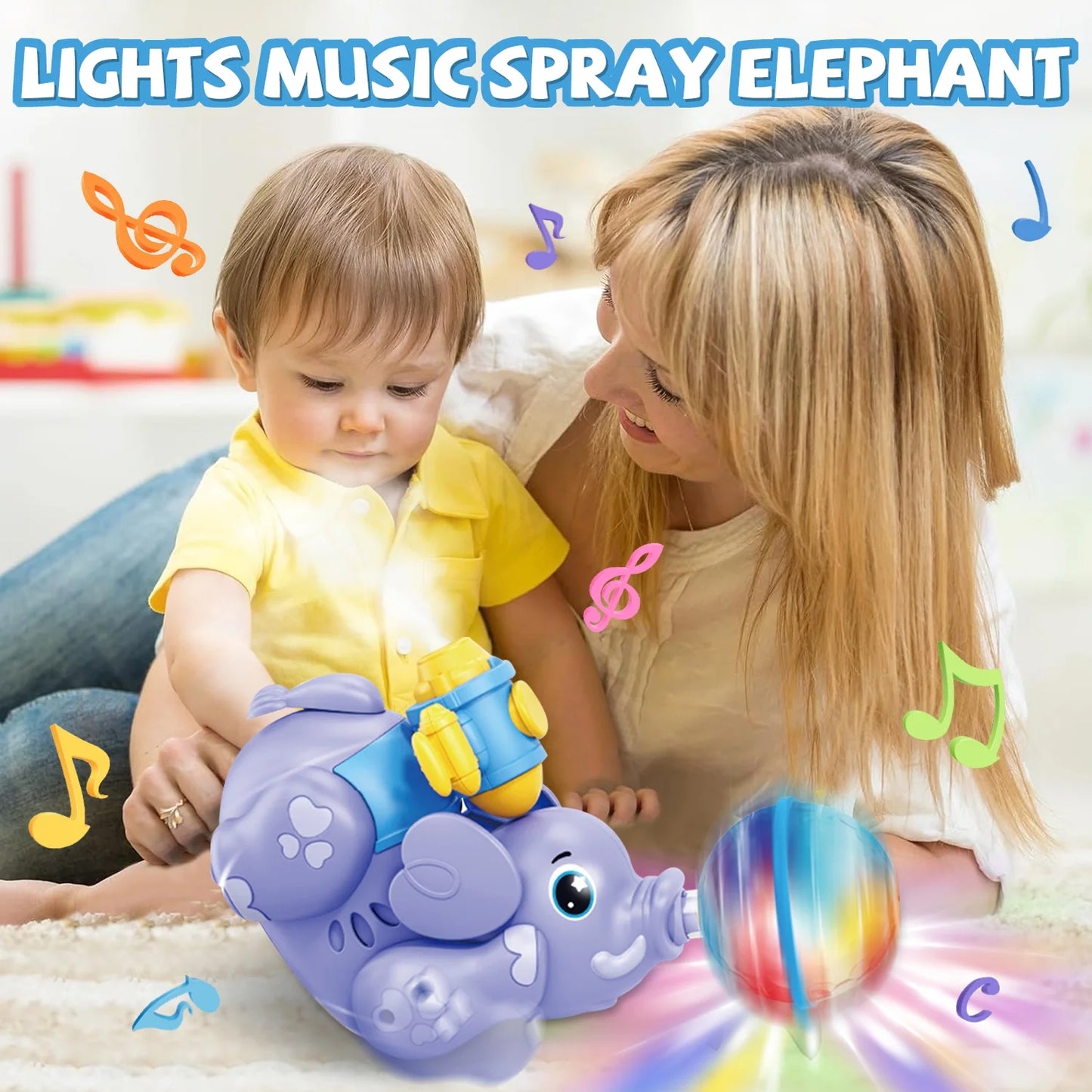 Baby Toys 6 to 12 Months, Toy for 1 Years Old Boys Girls, Crawling Elephant Baby Toys for 12 to 24, Learning Educational Toys for 1 2 3 Year Old Boys Girls