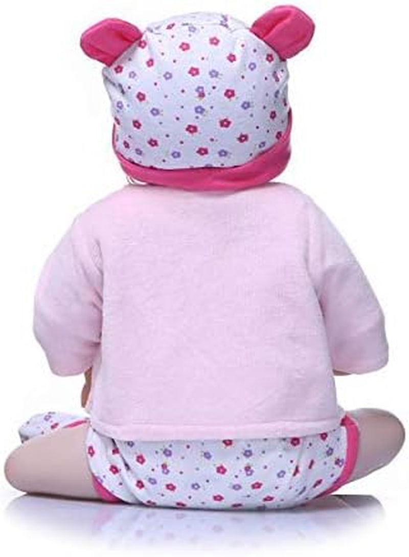 Reborn Baby Dolls Clothes Outfit Newborn Reborn Babies Clothing for 20-22" Baby Doll with Giraffe Toy, Magnet Pacifierl Set