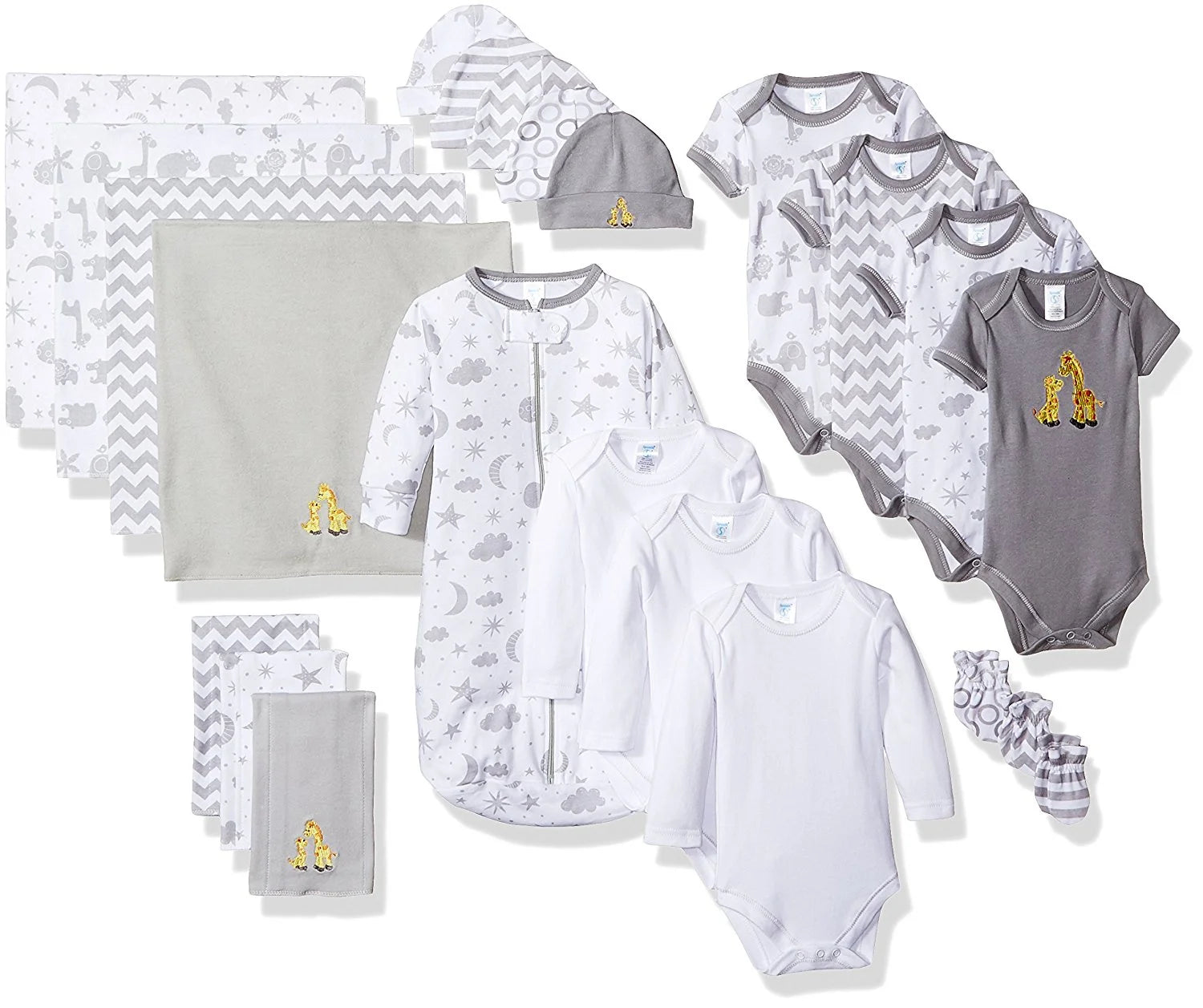 Baby 23-Piece Essential Layette Set for Newborns, Gray