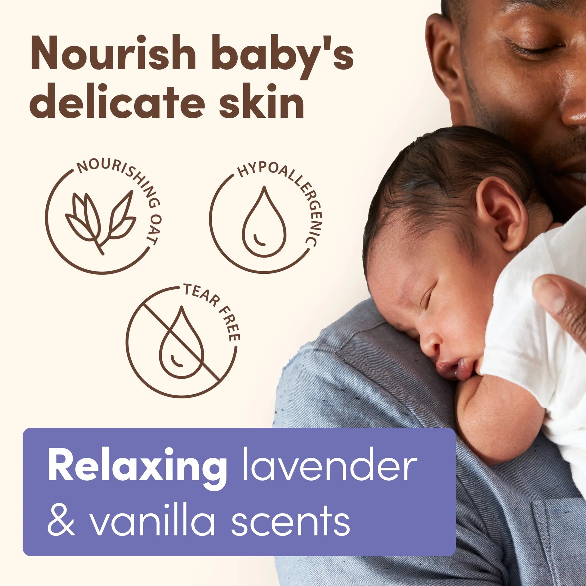 (2 Pack)  Baby Calming Comfort Bath Body Wash, Lavender & Vanilla, 8 Fl Oz