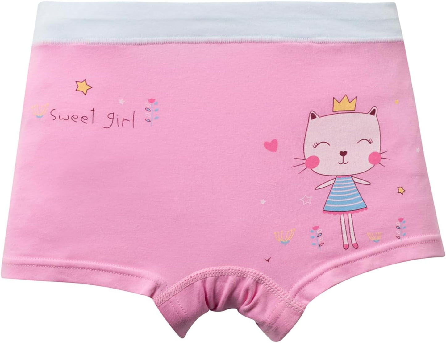 Little Girls Cotton Boy Shorts Toddler Panties Baby Princess Underwear (Pack of 5)