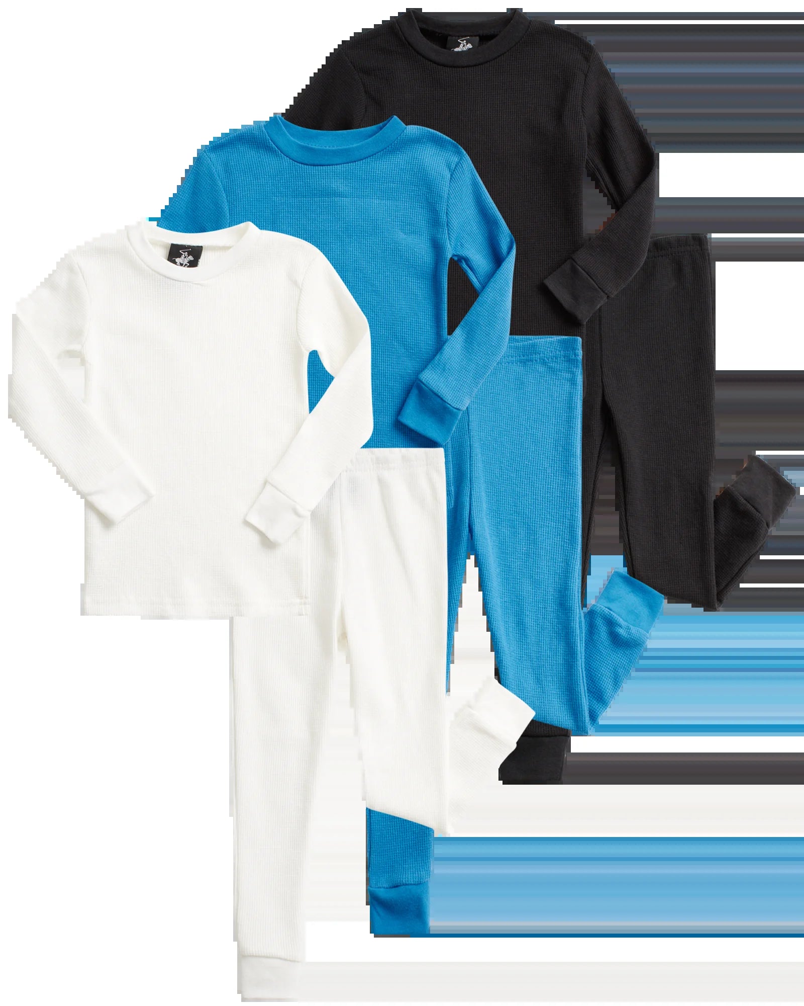 Baby Boys' Thermal Underwear - 6 Piece Waffle Knit Top and Long John Set (12M-2T)