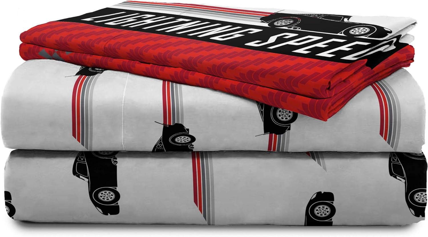 Disney Pixar Cars Race Ready 7 Piece Queen Bed Set - Includes Comforter & Sheet Set - Bedding Features Lightning Mcqueen - Super Soft Fade Resistant Microfiber