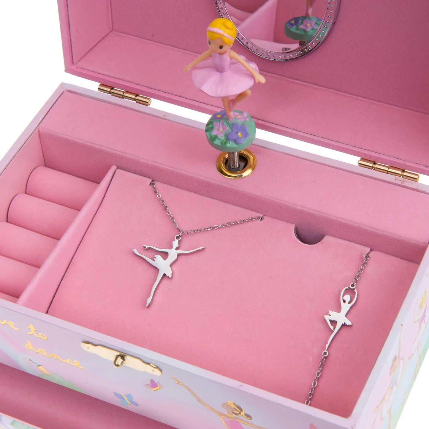 Ballerina Music Box & 3-Piece Jewelry Set - Pink Ballerina