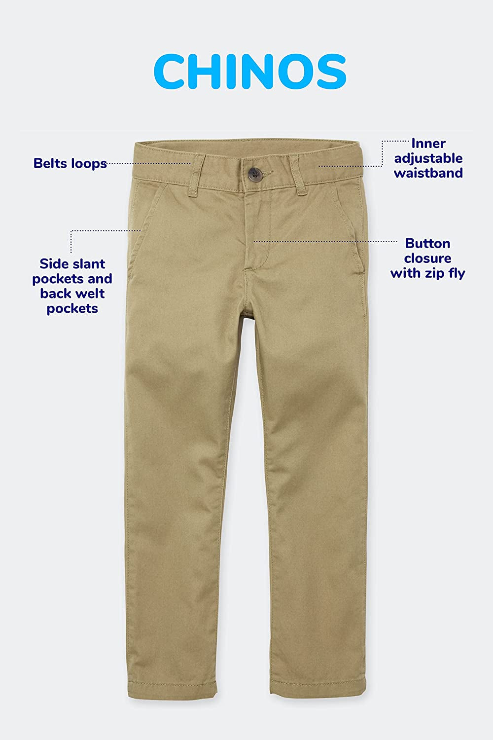 Relaxed Straight Chino Pants,Multipacks