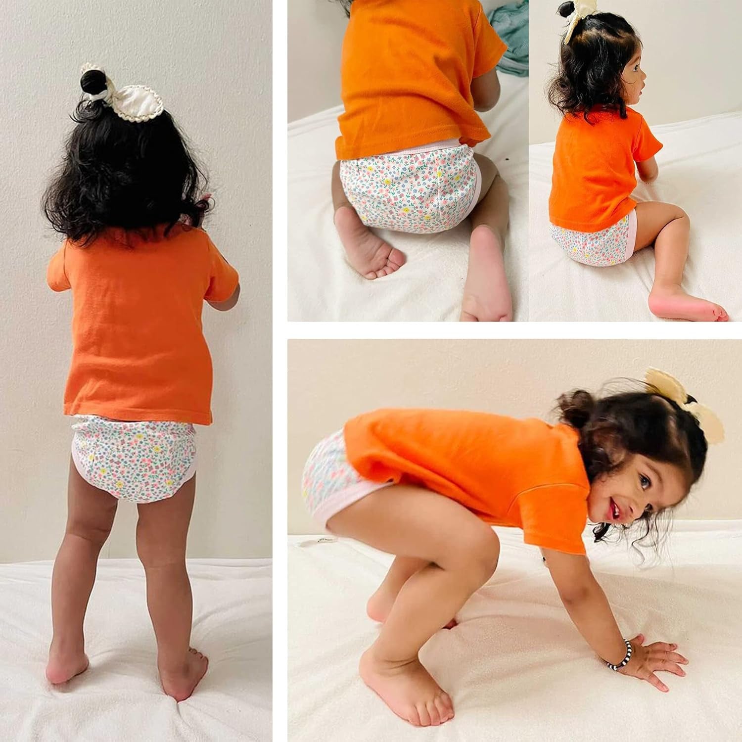 Baby Girls' Padded Potty Training Pants Underwear 6 Pack, 5T