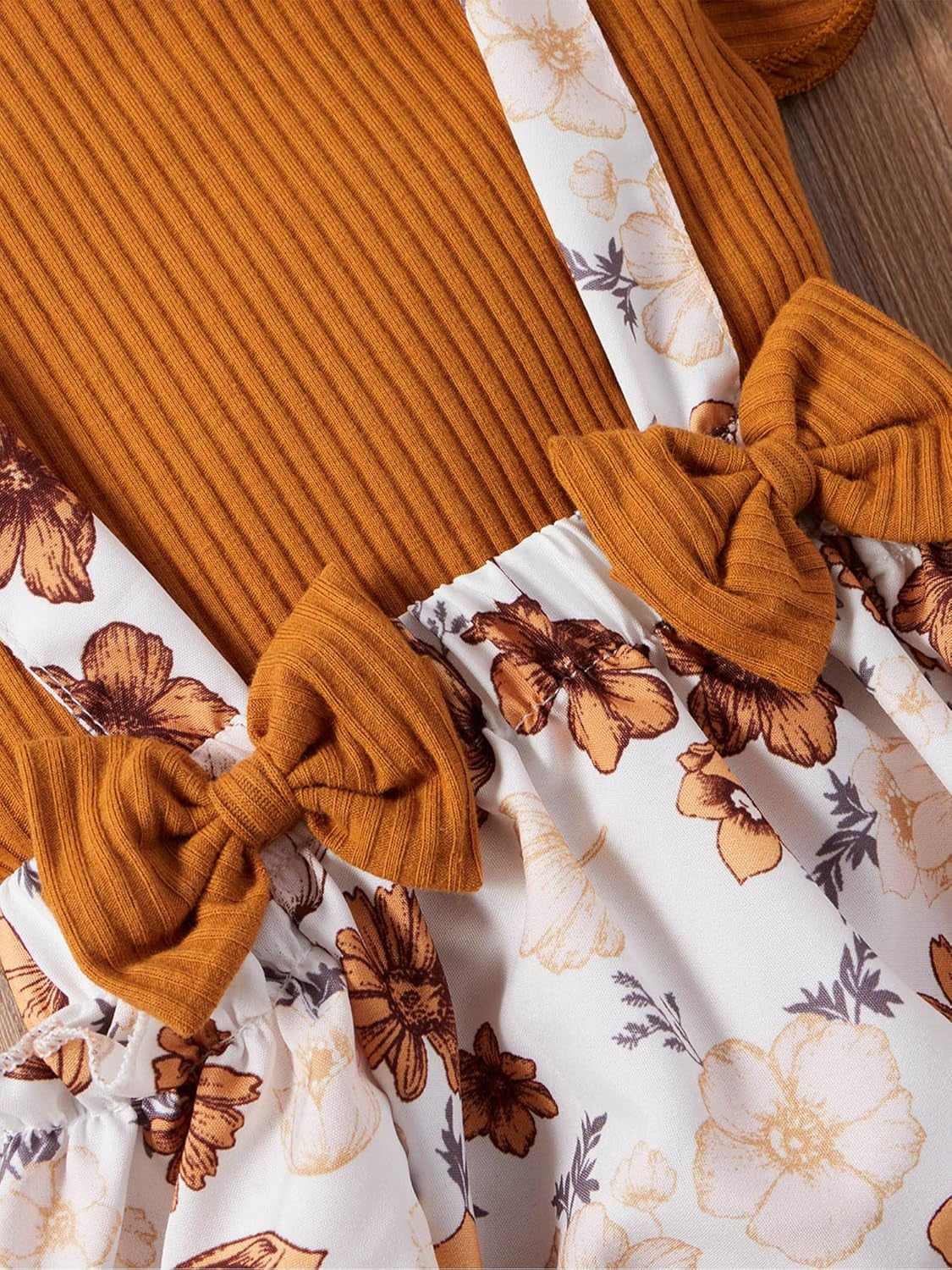 Newborn Baby Girl Clothes Romper Ruffle Short Sleeve Ribbed Tops Summer Infant Outfits Set