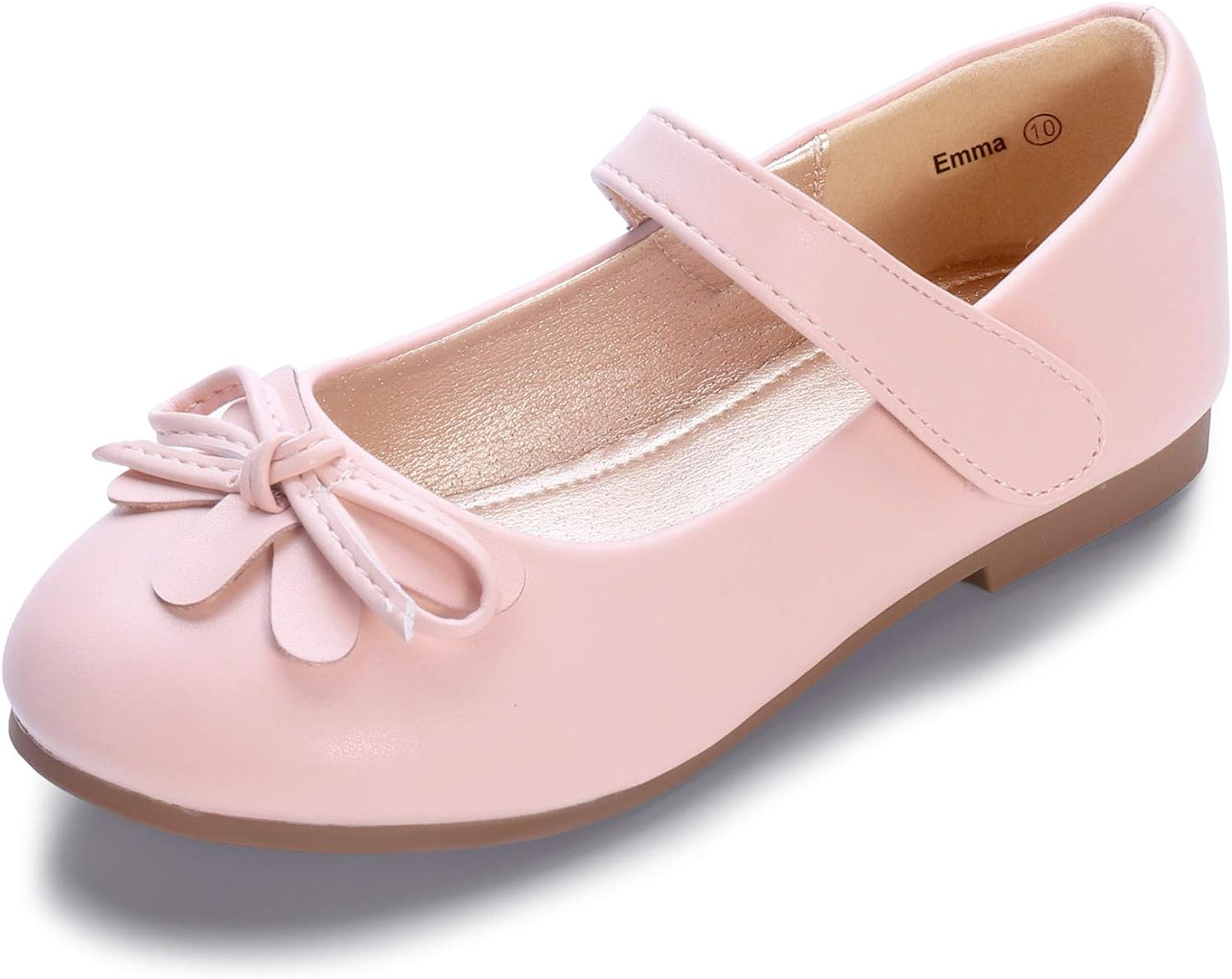Girls Dress Shoes Toddler Little Kid Flats Mary Jane School Bowknot Flower Girl Party Ballerina Flat Shoes
