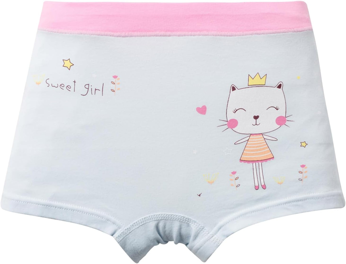 Little Girls Cotton Boy Shorts Toddler Panties Baby Princess Underwear (Pack of 5)