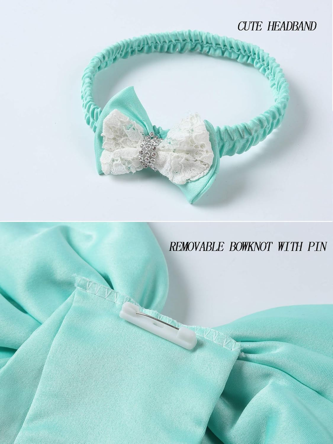 Baby Girl Lace Mesh Tutu Dress Sequin Bow Toddler Princess Gown Light Green 18-24 Months