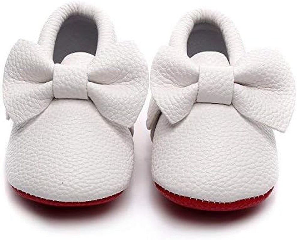 Tassel Bow Baby Moccasins - Boys and Girls Shoes for Infants, Babies, Toddlers