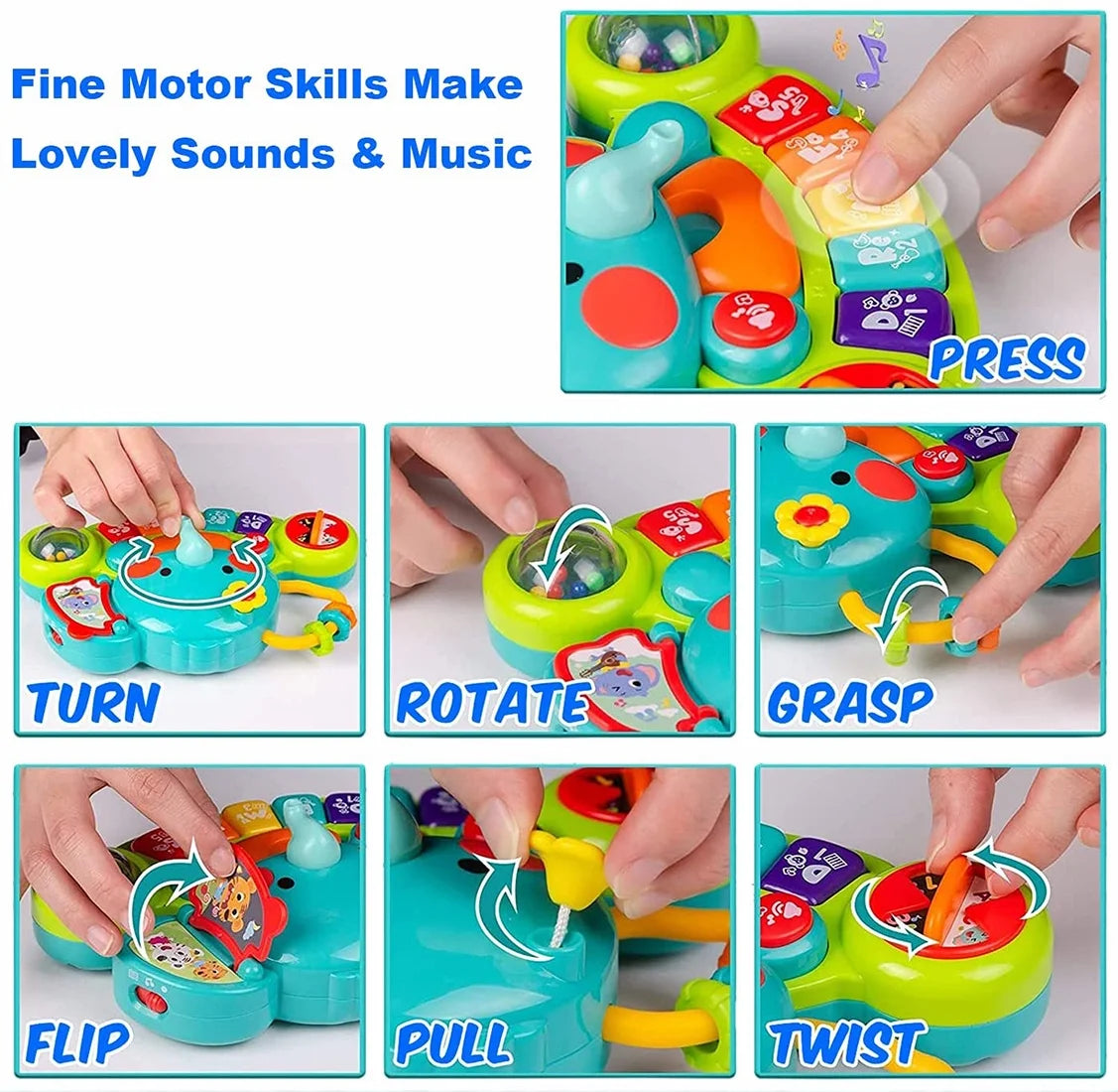 Baby Toys 6-12 Months, Musical Sensory Toy for Toddler 1 Year Old Boy Girls Easter Basket Filler