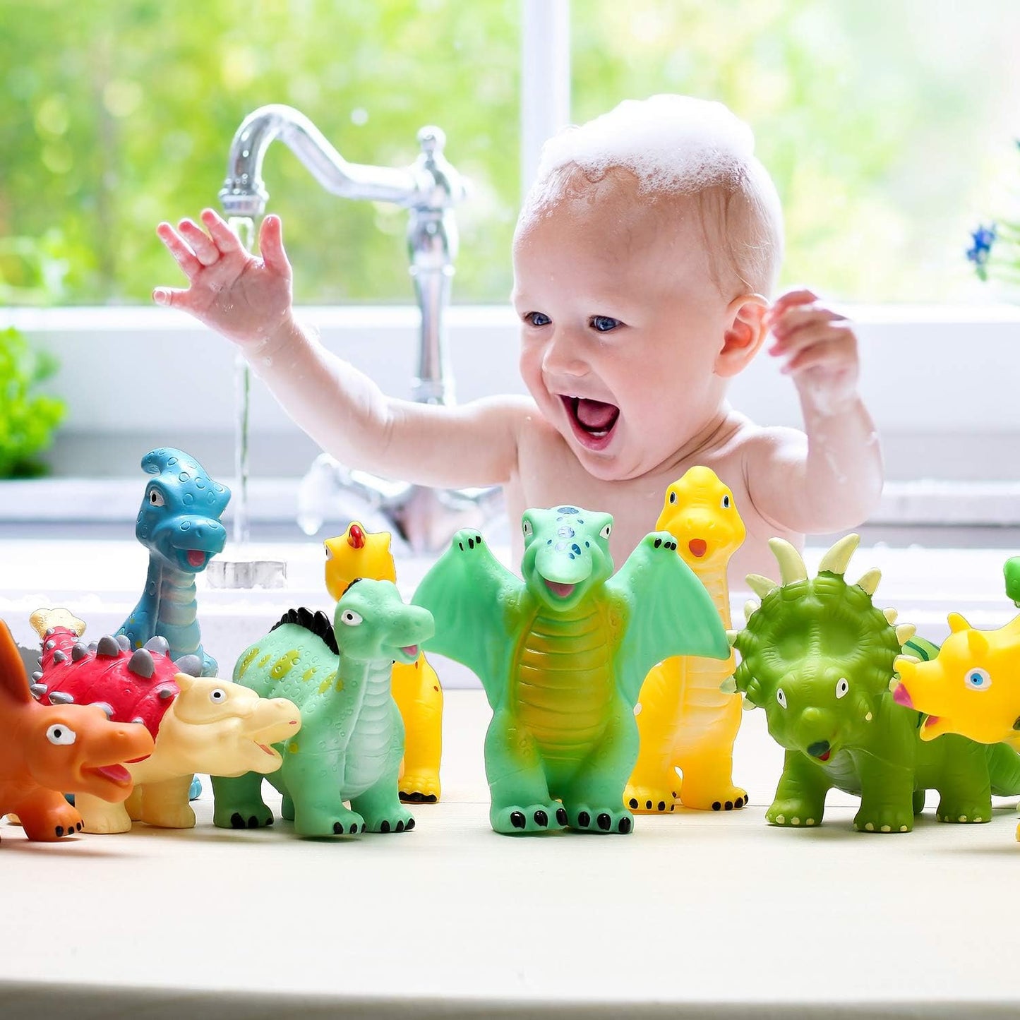Dinosaur Bath Toys - Squirt & Pool Toys for Kids
