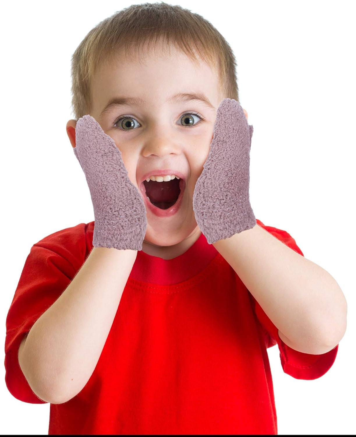 6 Pairs Toddler Knitted Gloves Kids Winter Warm Stretchy Mittens Soft Lightweight Mittens for Boys and Girls