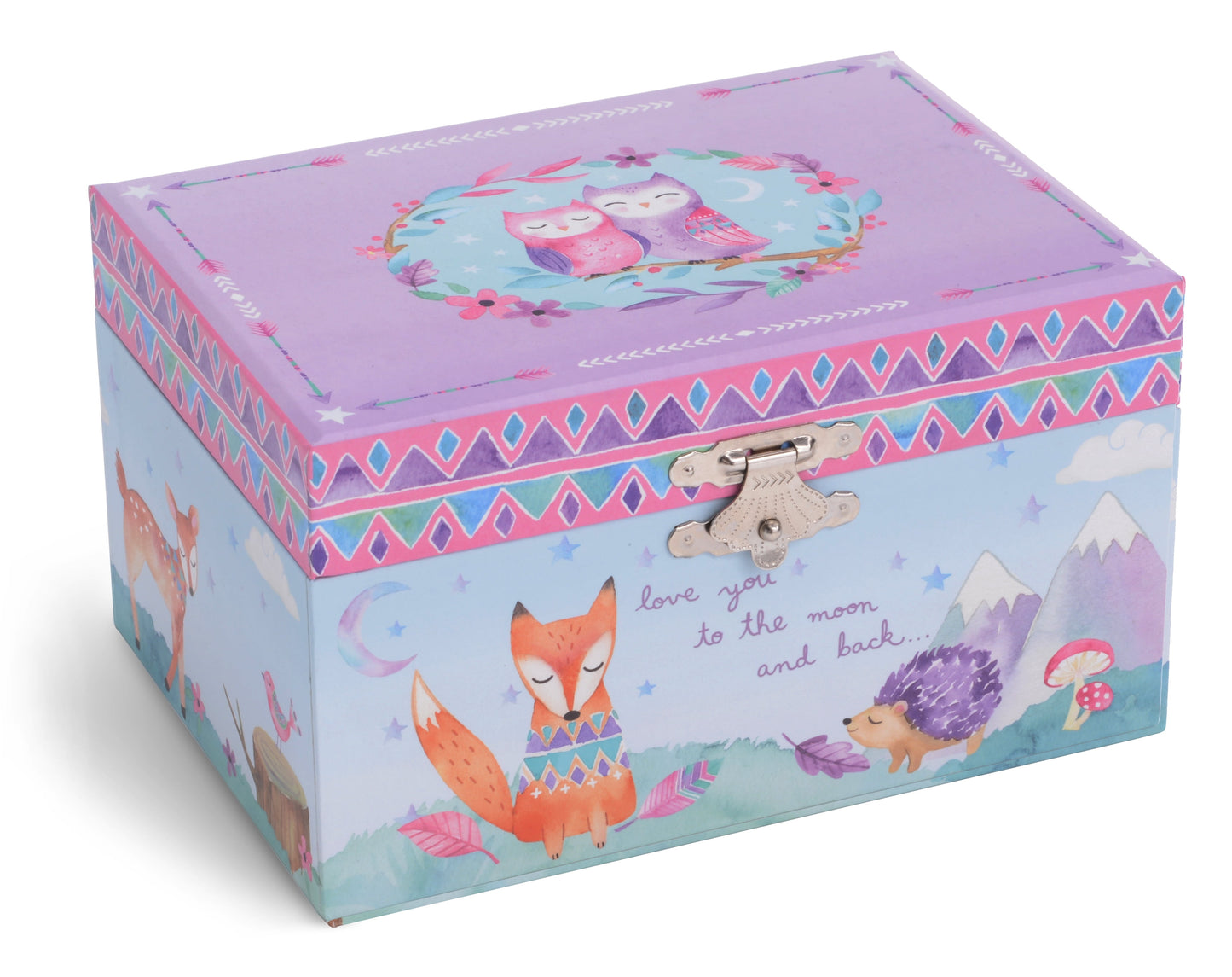 Girl'S Musical Jewelry Storage Box with Spinning Owls, Woodland Design, Twinkle Twinkle Little Star Tune NEW