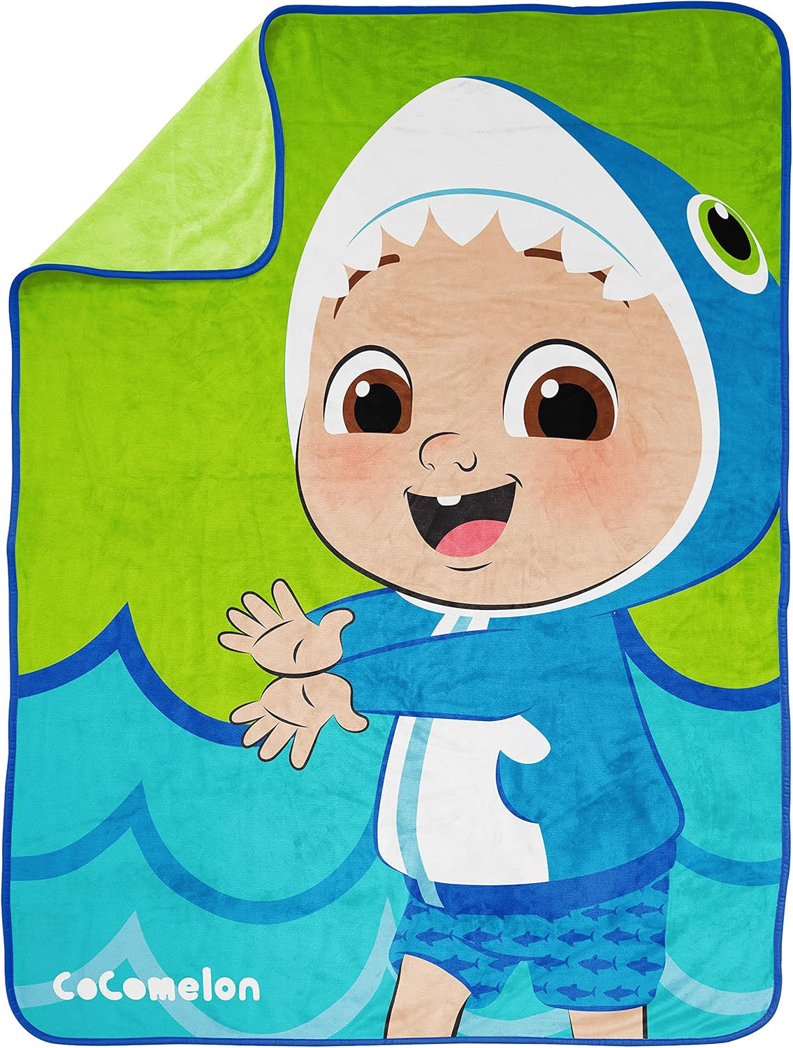 Cocomelon JJ Baby Shark Kid'S Plush Throw Blanket - 46" X 60" Soft Fleece Blanket for Toddlers, Cozy, Fade Resistant