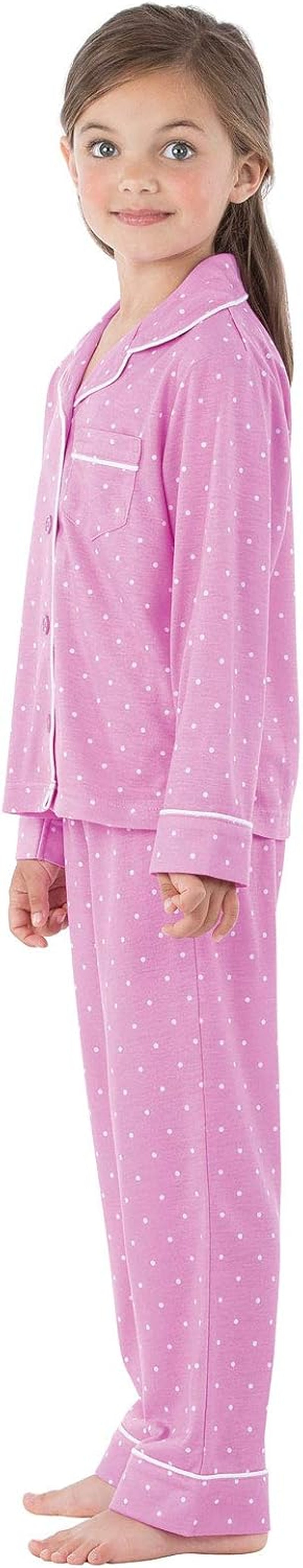 Pajamas for Kids - Kids Long Sleeve Button down Pajamas with Pants