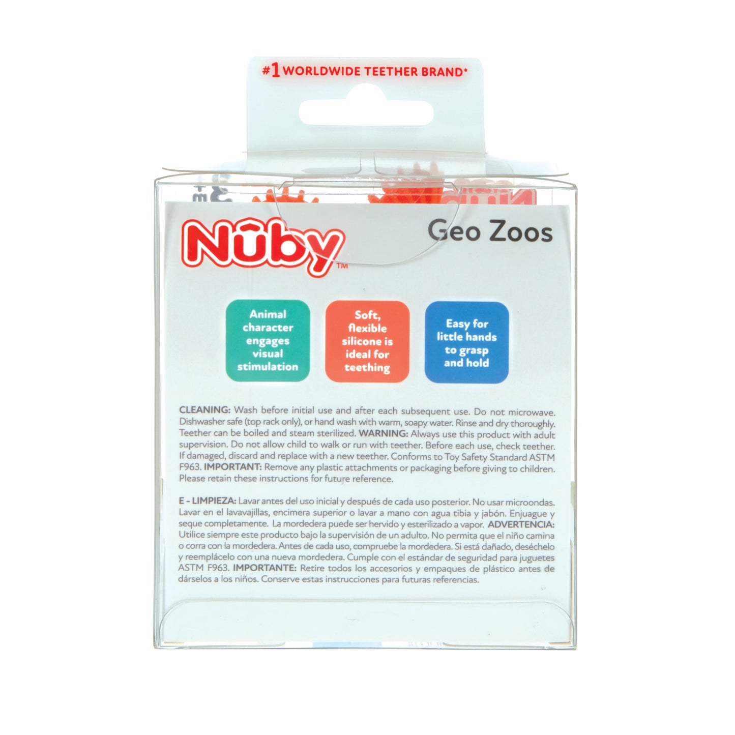 Geo Zoos Massaging Teether for Babies, Giraffe Design
