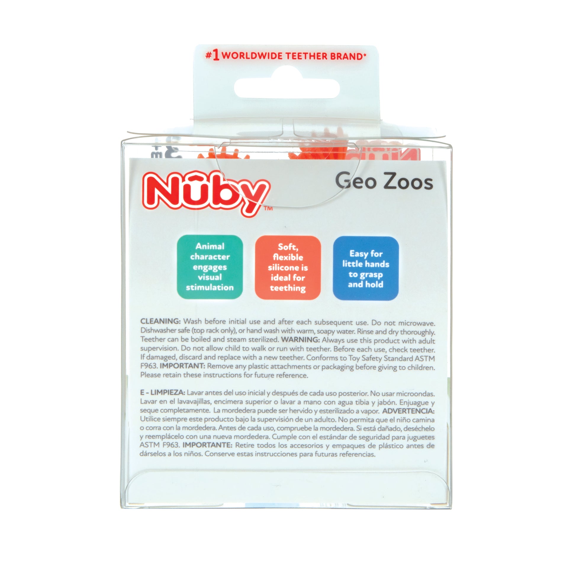 Geo Zoos Massaging Teether for Babies, Giraffe Design