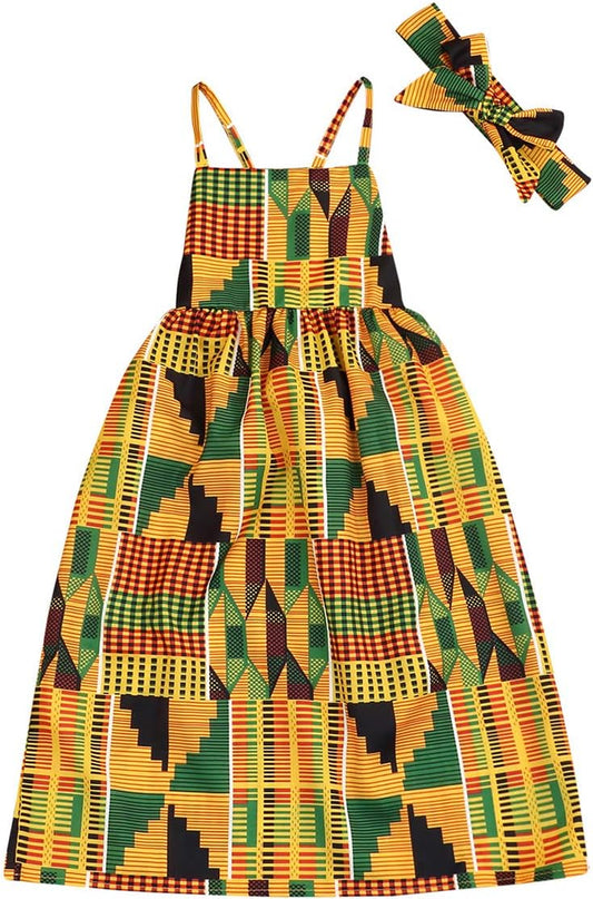 African Baby Clothes Girl Dashiki Ankara Outfit Set