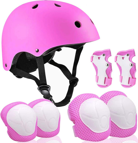 Adjustable Helmet for Ages 3-16 Kids Toddler Boys Girls Youth,Protective Gear with Elbow Knee Wrist Pads for Multi-Sports Skateboarding Bike Riding Scooter Inline Skatings Longboard Roller Skate