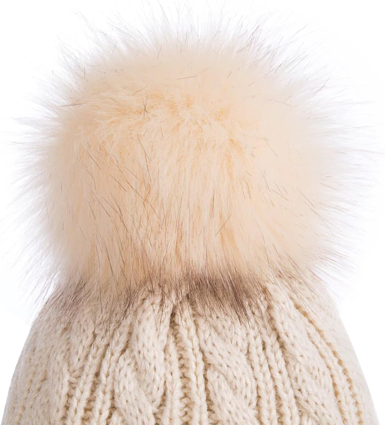 Kids Winter Beanie Hat, Children'S Warm Fleece Lined Knit Thick Ski Cap with Pom Pom for Boys Girls