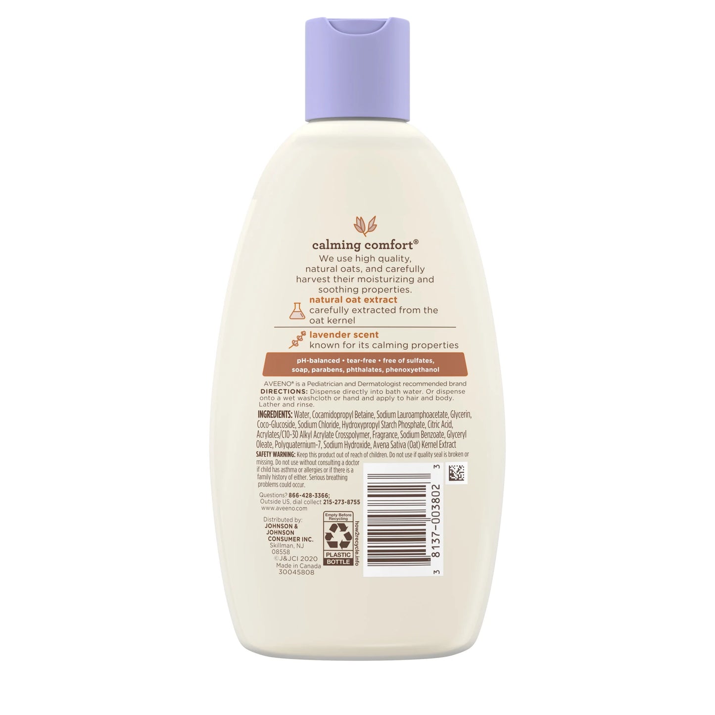 (2 Pack)  Baby Calming Comfort Bath Body Wash, Lavender & Vanilla, 8 Fl Oz